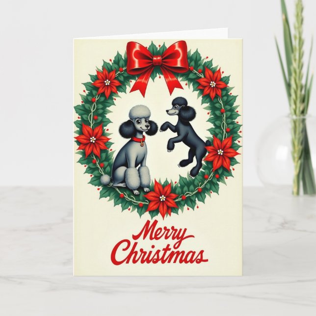 Cartão de Natal Coroa Canina (Frente)