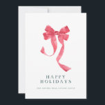 Cartão de Natal Corporativo de Férias Red Ribbon<br><div class="desc">Cartão de Natal Corporativo de Férias Red Ribbon</div>