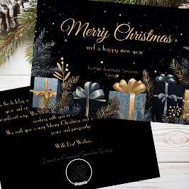 Cartão de Natal Corporativo Elegante