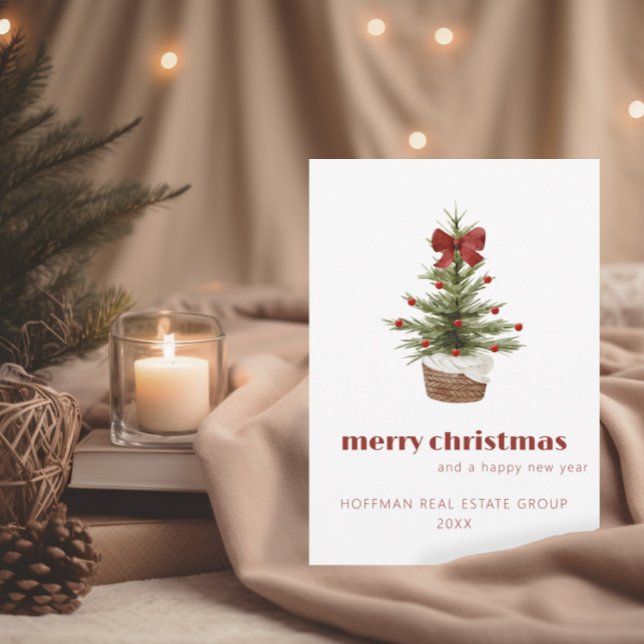 Cartão de Natal Corporativo | Saudação de Fim de A (Criador carregado)