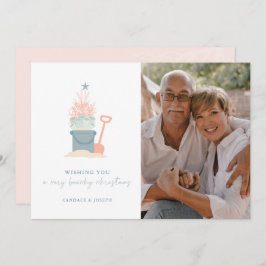 Cartão de Natal Costeiro À Parte Com Foto