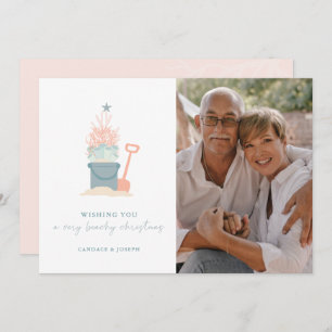 Cartão de Natal Costeiro À Parte Com Foto