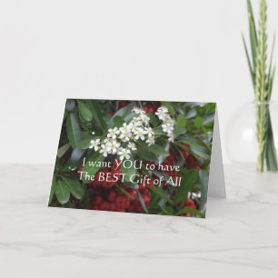 Cartão de Natal Cristão com mensagem Gospel