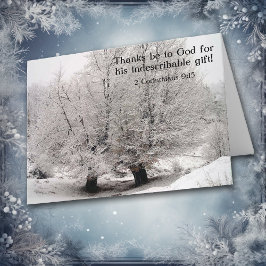 Cartão de Natal Cristão das Árvores de Inverno fos