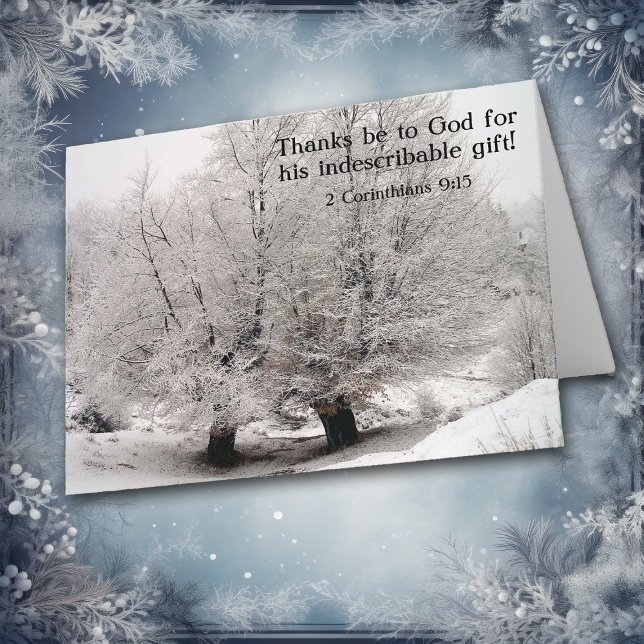 Cartão de Natal Cristão das Árvores de Inverno fos (Criador carregado)