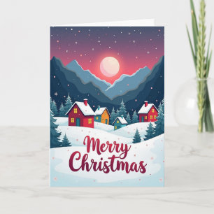 Cartão de Natal da Aldeia de Inverno