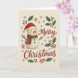 Cartão de Natal da Aldeia de Inverno Aconchegante