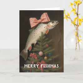 Cartão de Natal da Árvore de Fishmas