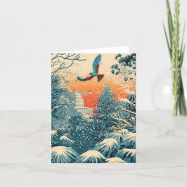 Cartão de Natal da Árvore de Natal do Capitólio do