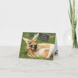 Cartão de Natal da Austrália; canguru