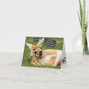 Cartão de Natal da Austrália; canguru