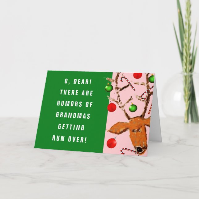 Cartão de Natal da avó engraçado (Frente)