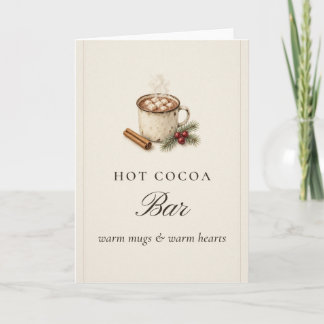 Cartão de Natal da Barra de Cacau Quente