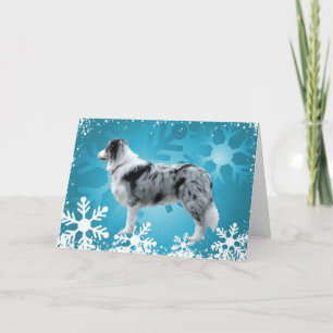 Cartão de Natal da Border Collie