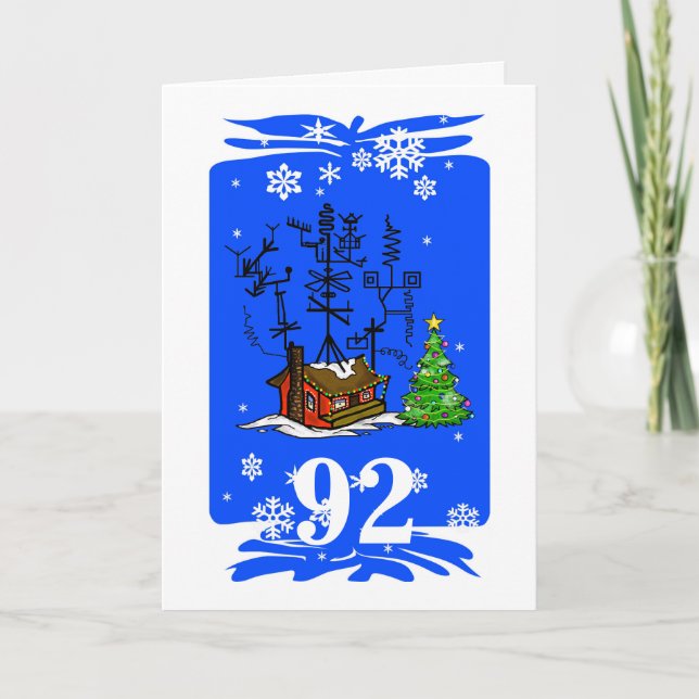 Cartão de Natal da casa do radioamador com (Frente)