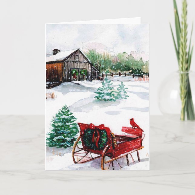 Cartão de Natal da cena do Natal (Frente)