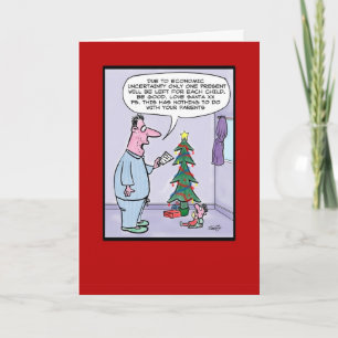 Cartão de Natal da economia