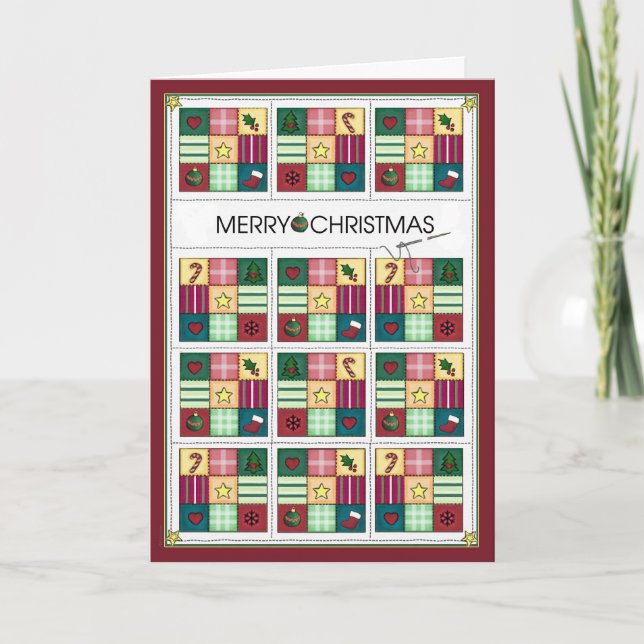 Cartão de Natal da edredão do Natal (Frente)