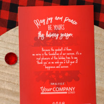 Cartão de Natal da Empresa Ruby Red Snowflake