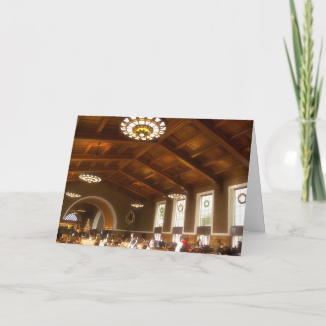 Cartão de Natal da estação da união (Frente)