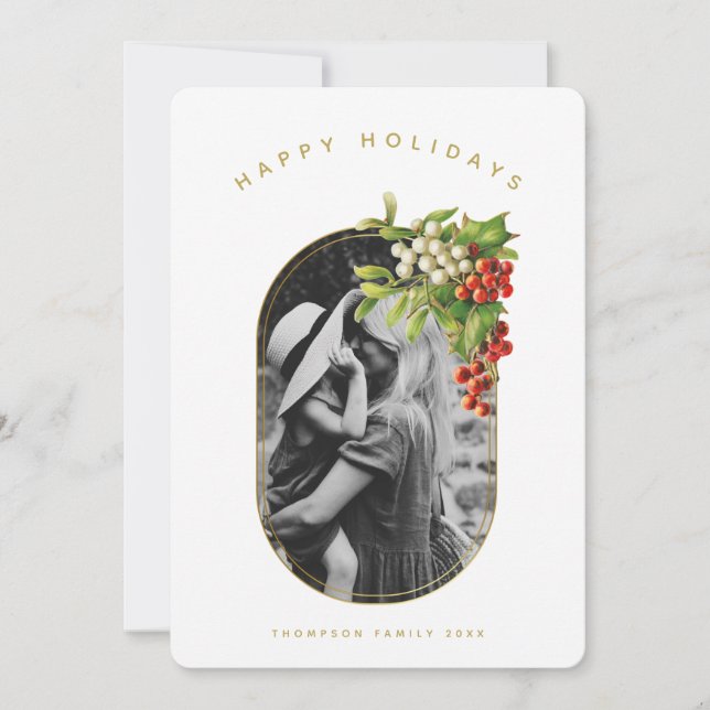 Cartão de Natal da Família de Fotografias Personal (Frente)