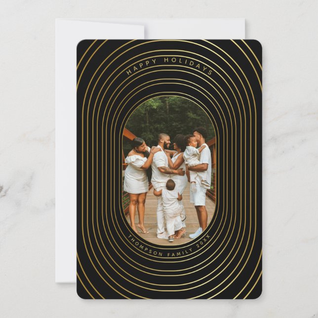 Cartão de Natal da Família de Fotos Personalizada  (Frente)