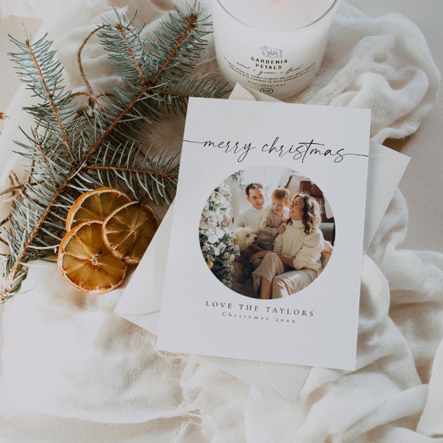 Cartão de Natal da Família Elegante Calliografia (Criador carregado)