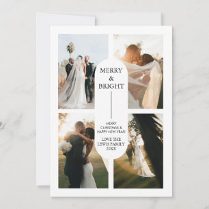 Cartão de Natal da Família Modern Boho Arch 4