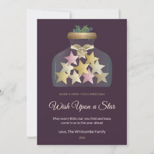 Cartão de Natal da Família Plum Star Jar