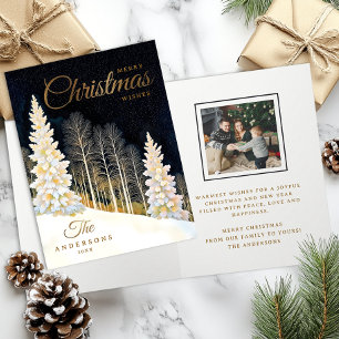 Cartão de Natal da Família Wonderland de inverno E