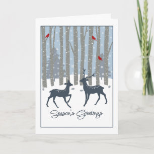 Cartão de Natal da Floresta de inverno