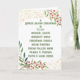 Cartão de Natal da Ilha Beaver