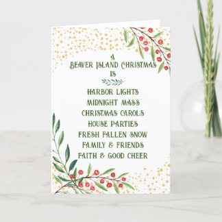Cartão de Natal da Ilha Beaver