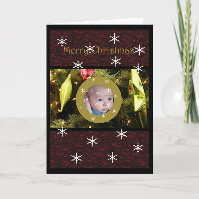 Cartão de Natal da Janela Bauble (Frente)