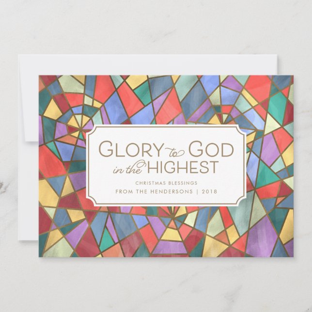 Cartão de Natal da Janela de Vidro Estreita (Frente)