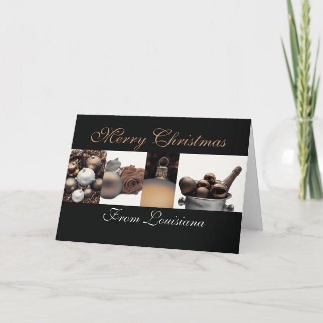 Cartão de Natal da Louisiana, específico do estado (Frente)