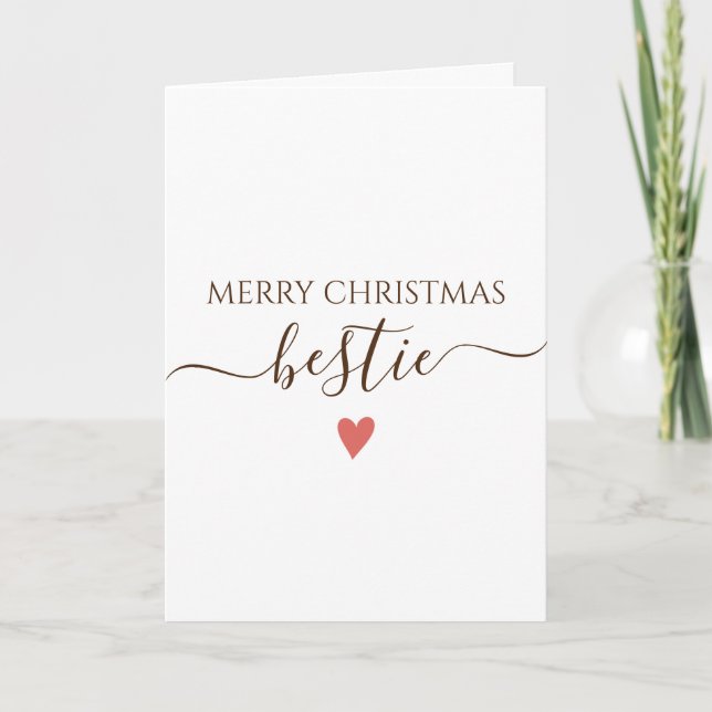 Cartão de Natal da Melhor Amiga (Frente)