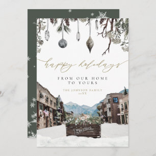 Cartão de Natal da Montanha Colorado para Inverno