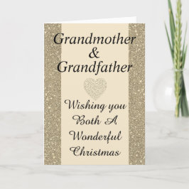 Cartão de Natal da na moda Avó e do avô