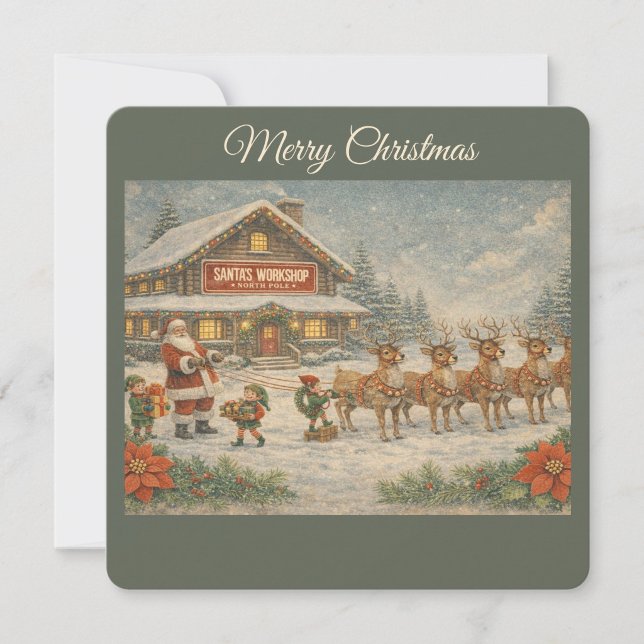Cartão de Natal da Oficina do Papai Noel  ("Merry Christmas Card")