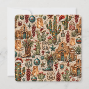 Cartão de Natal da Rota 66 do Novo México