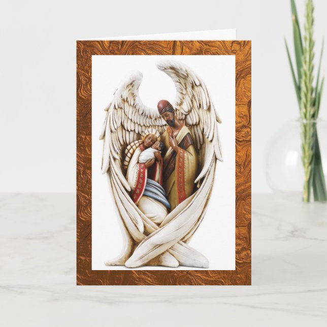 Cartão de Natal da Sagrada Família Afro-Americana (Frente)