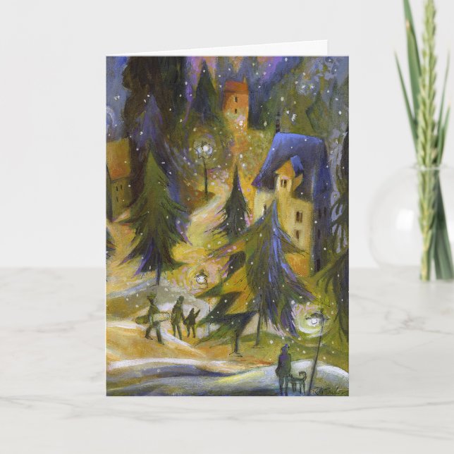 Cartão de Natal da Vila de Esqui (Frente)