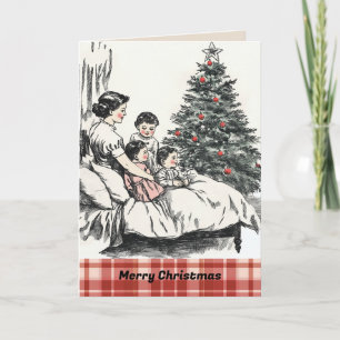 Cartão de Natal da Vintage Family