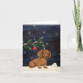Cartão de Natal Dachshund