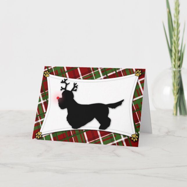 Cartão de Natal Dandie Dinmont Terrier Reindeer (Frente)