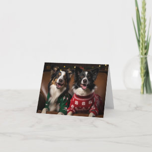 Cartão de Natal das Collies de Fronteira