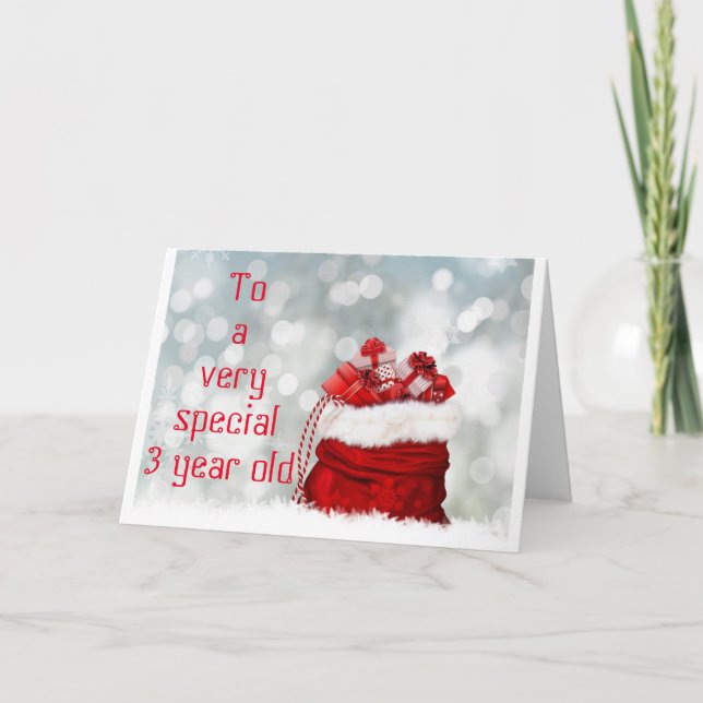 CARTÃO DE NATAL DE "3 ANOS" COM PAPAIS NOEIS/CAROL (Frente)
