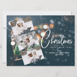 Cartão de Natal de 3 Fotos