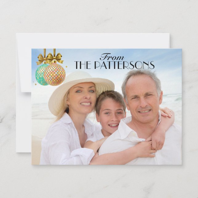 Cartão de Natal de 4,25x5,5 Fotografias (Frente)